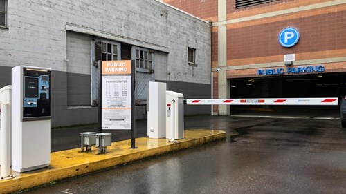 image of a parking entrance