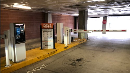 image of a car park entrance/exit gates