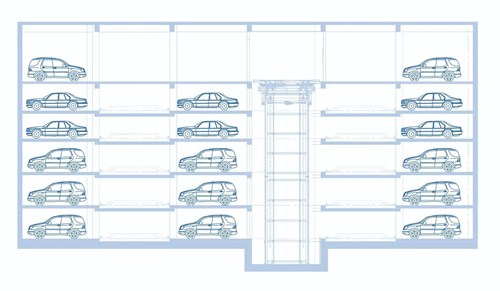 Jiangsu Hospital parking Outline of Yeefung parking garage at Jiangsu Hospital.