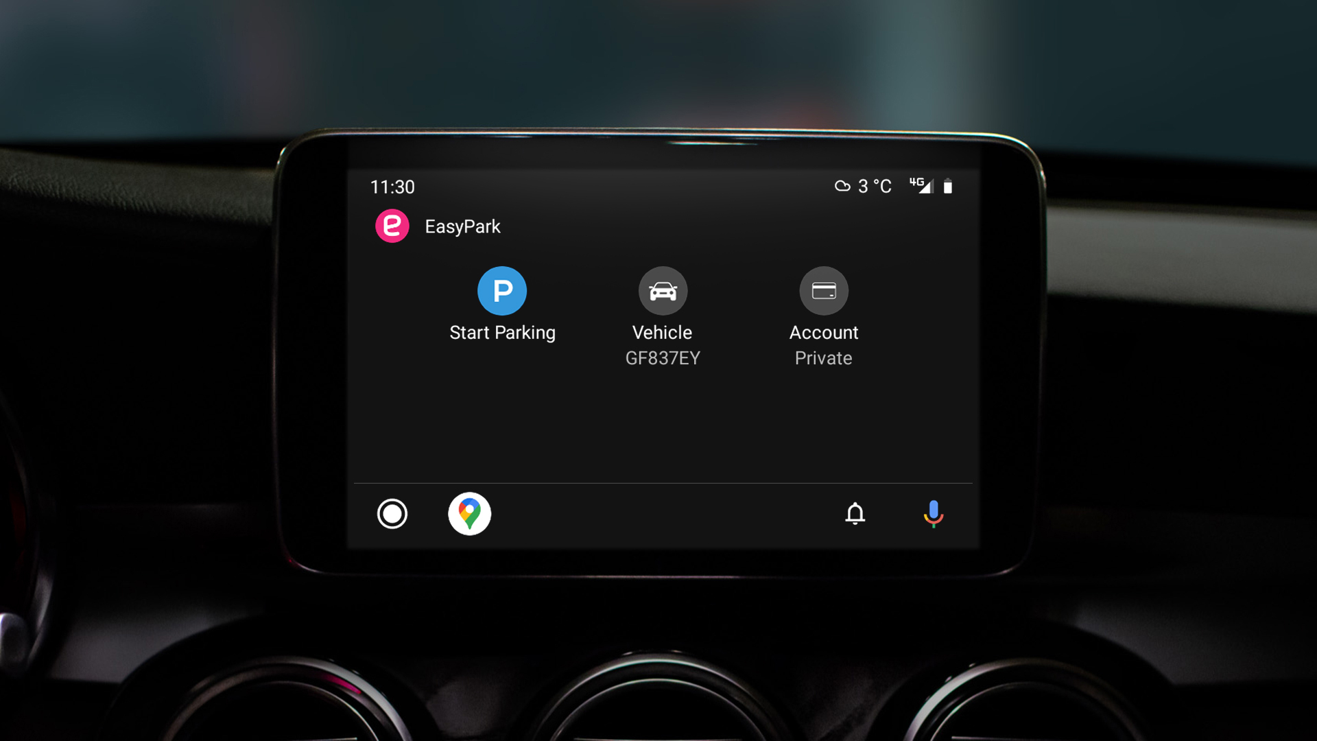 EasyPark now lets users with Android™ phones find and manage their parking and electric car charging directly via Android Auto on their car's infotainment system.