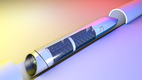Train and hyperloop concept