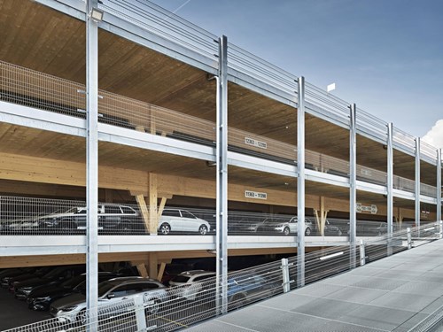 Projekt W Involved In World Premiere Wooden Parking Garage
