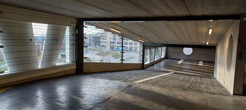 Niels Bohr parking garage Niels Bohr parking garage exit
