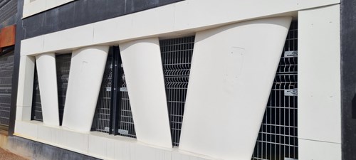 Facade Niels Bohr parking garage facade