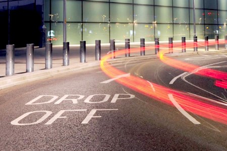 Heathrow Airport Terminal safe drop-off zone.