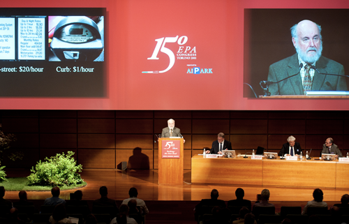 Professor Donald Shoup speaking at the EPA Congress, 2011
