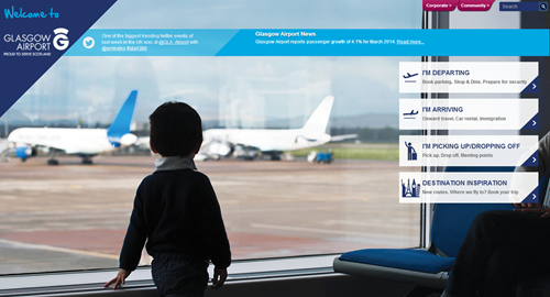 Glasgow Airport's new website Glasgow Airport's new website