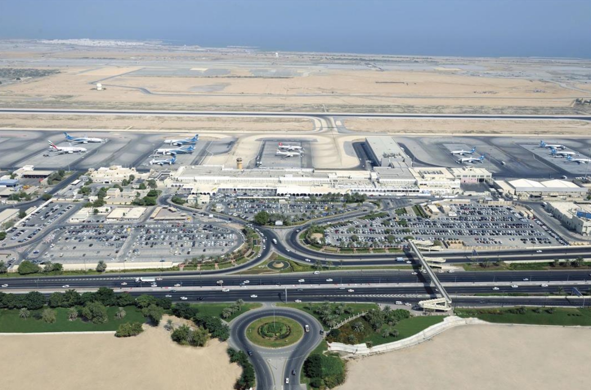 Aerial view of Muscat International Airport 